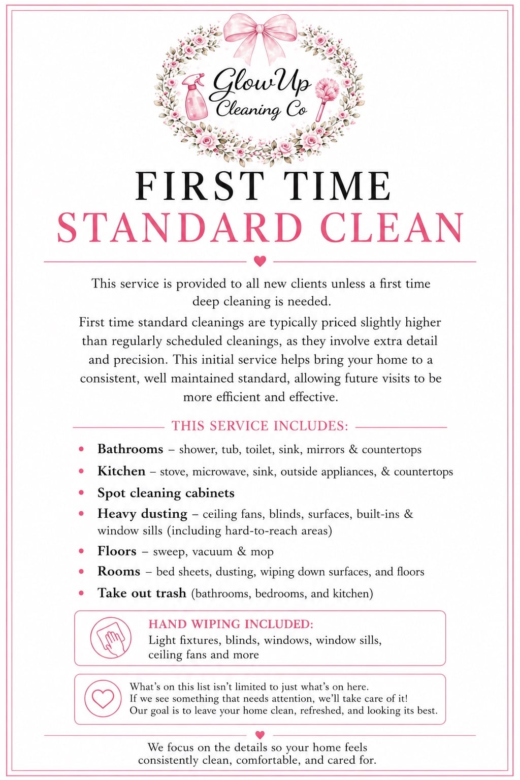 First Time Standard Clean